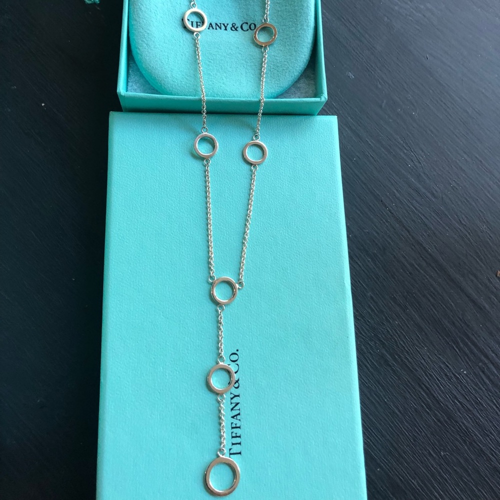 Tiffany &Co sterling silver lariat necklace
